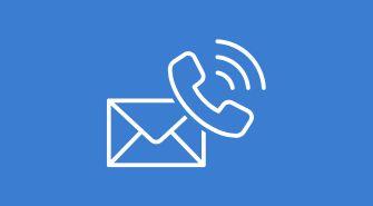 Ein Icon, das einen Briefumschlag und ein Telefon mit Wellenlinien für Klingeln oder Funkwellen zeigt.